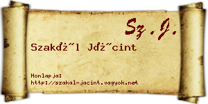 Szakál Jácint névjegykártya